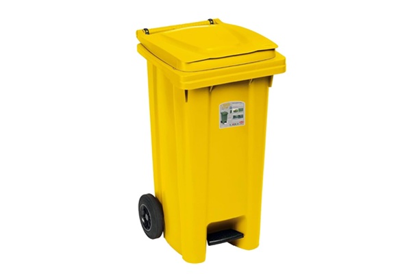 BIDONE 120 LT. CON RUOTE E PEDALE